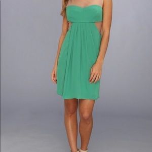 BCBGMaxazria green cutout cocktail dress
